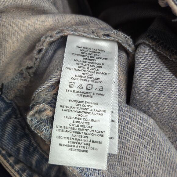 New Joie Women Edana Belted Pink Acid-Wash Cotton Denim Shorts High Rise Size 29 - Picture 6 of 6